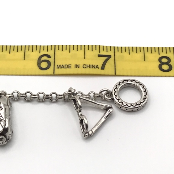 Brighton Charm Chain Bracelet Beach Vacation Silver Plate Tropical Fun Surf - Picture 8 of 13